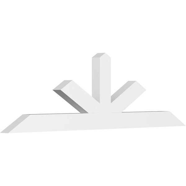 Ekena Millwork Saratoga Architectural Grade PVC Gable Bracket, 96"W x 28"H x 4"D x 6"F, 7/12 Pitch GBP096X28X0406SAR00 - main